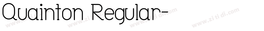 Quainton Regular字体转换